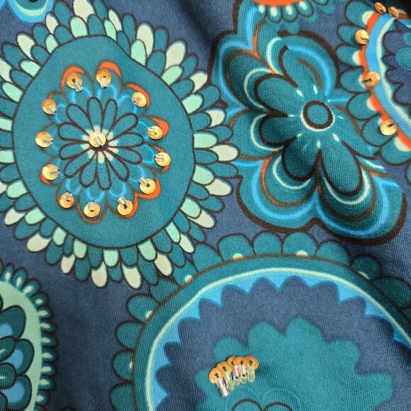 INC Women Y2K Fairy Boho Beaded Sequins Going Out Paisley Cowl Neck Tank Top XS - Picture 3 of 11